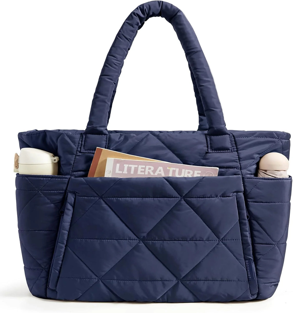 BAGSMART Tote Bag for Women, Puffer Tote Bag for Work Large Shoulder Bag
