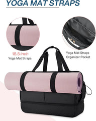 BAGSMART Women's 40L Weekender Travel Duffel Gym Bag with Shoe Compartment