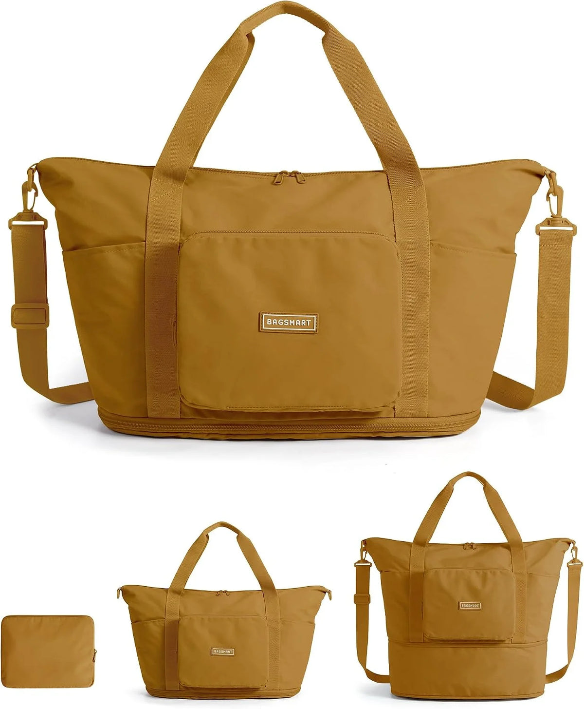 BAGSMART Foldable Travel Bag, 37L Expandable Personal Item Bag