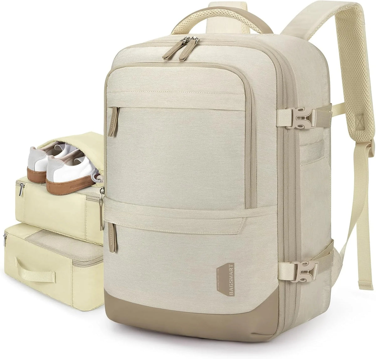 BAGSMART 37L Expandable Travel Backpack Compression Carry On Daypack