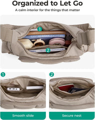 BAGSMART Crossbody Hobo Bags for Women, Small Puffer Everyday Purse