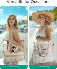 BAGSMART Beach Bag for Women, Large Beach Bag Swim Pool Bag