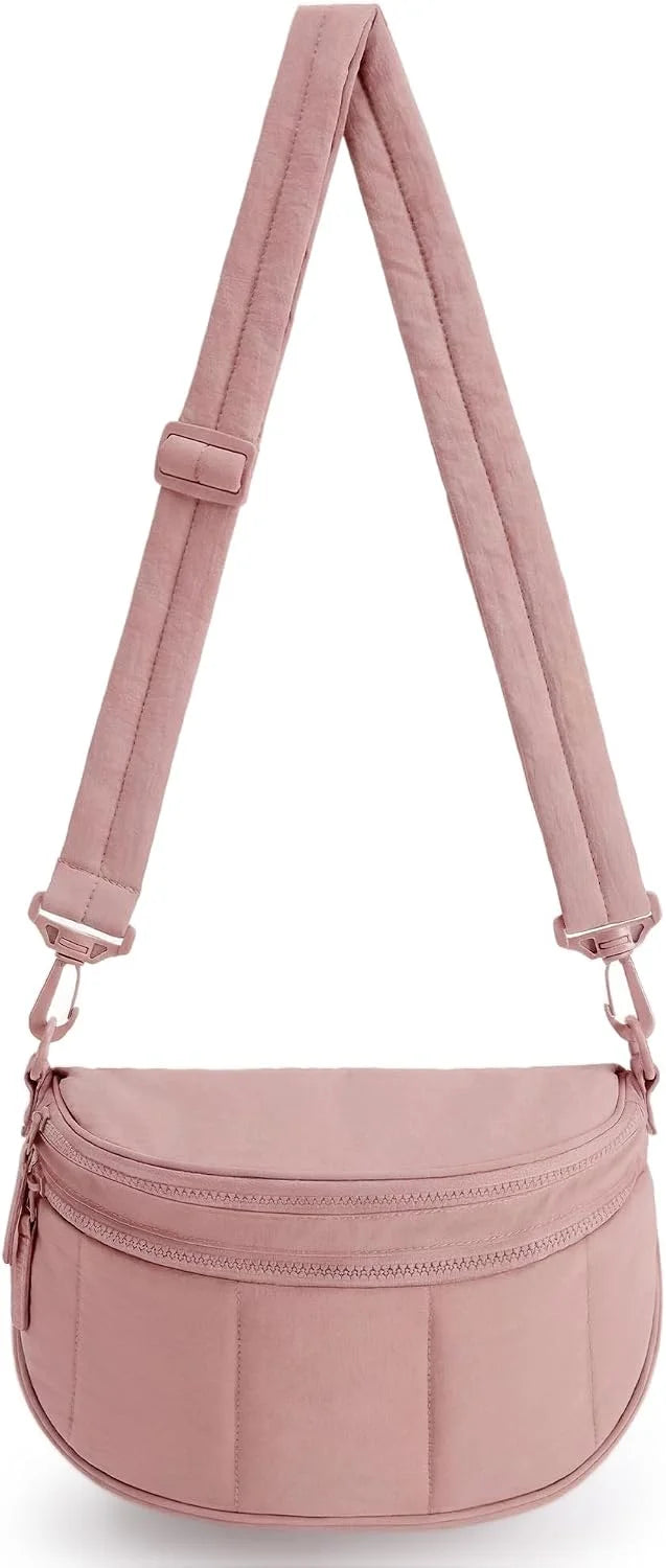 BAGSMART Crossbody Bags for Women Travel Purse, Puffer Bum Bag Handbag Wallets, Crossbody Fanny Packs for Travel & Work