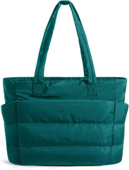 BAGSMART Puffy Tote Bag for Women, Lightweight Work Tote Handbag