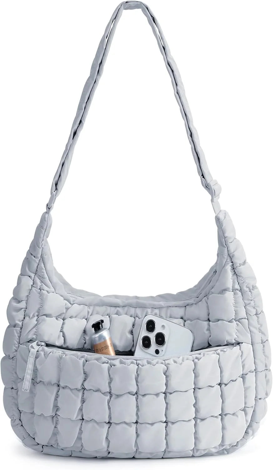 BAGSMART Quilted Crossbody Bags for Women, Travel Purses Hobo Shoulder Bag