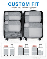 BAGSMART Compression Packing Cubes for Travel, 6 Set Luggage Organizer Bags