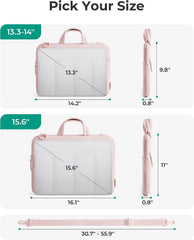 BAGSMART 13-14 Inch Laptop Sleeve with Handle Slim Protective Case for Work