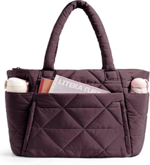 BAGSMART Tote Bag for Women, Puffer Tote Bag for Work Large Shoulder Bag