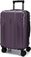 BAGSMART Expandable Carry On Luggage 22x14x9 Hardside, Crimson Purple