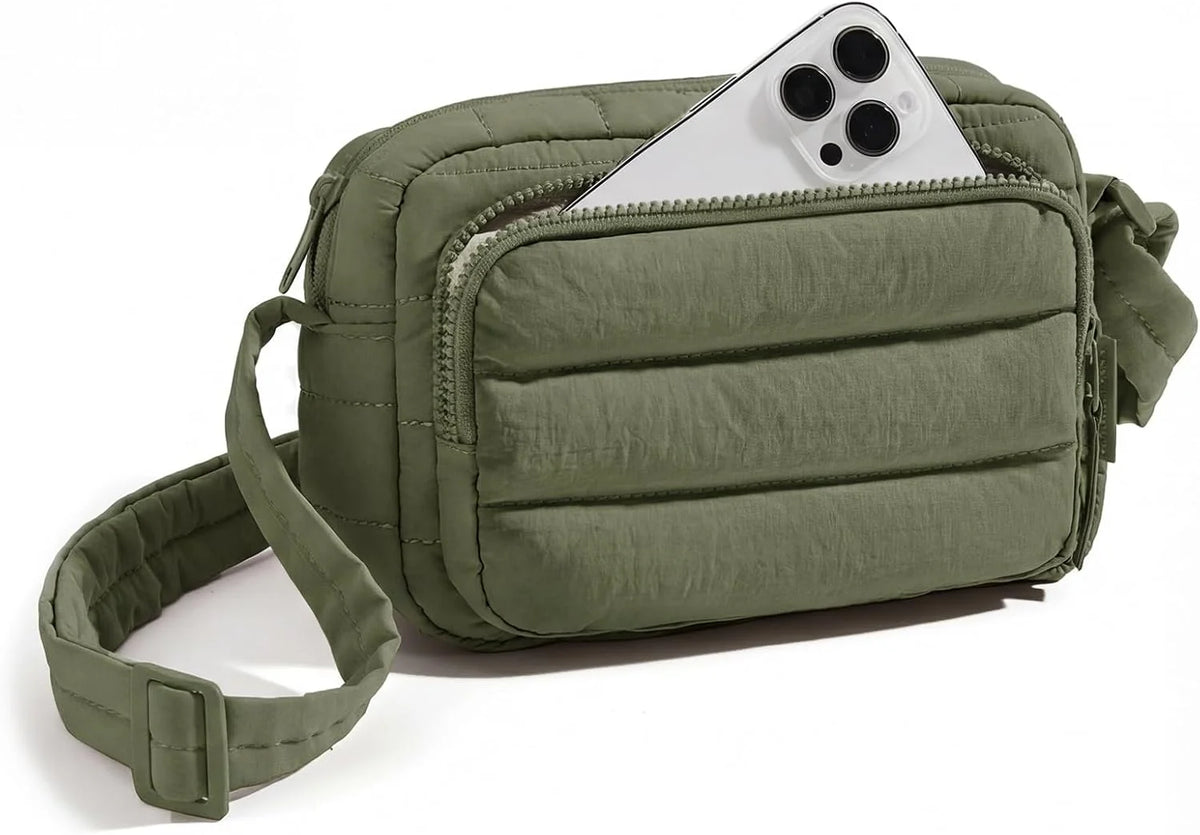 BAGSMART Crossbody Bags for Women, Puffer Crossbody Purses for Women with RFID Blocking Slots, Handbags Wallet Small Purse
