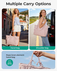 BAGSMART Yoga Pilates Tote Bag for Women with Knotted Handle, Gym Bag