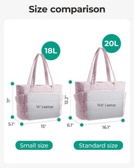 BAGSMART Puffy Tote Bag for Women, Lightweight Work Tote Handbag
