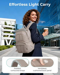 BAGSMART College Laptop Backpack,Cute Travel Backpack for Women,Quilted Computer Bookbag