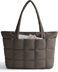 BAGSMART Expandable Tote Bag for Women, Puffer Work Tote Travel Bag