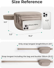 BAGSMART Fanny Packs for Women Cross Body Lightweight Puffy Belt Bag