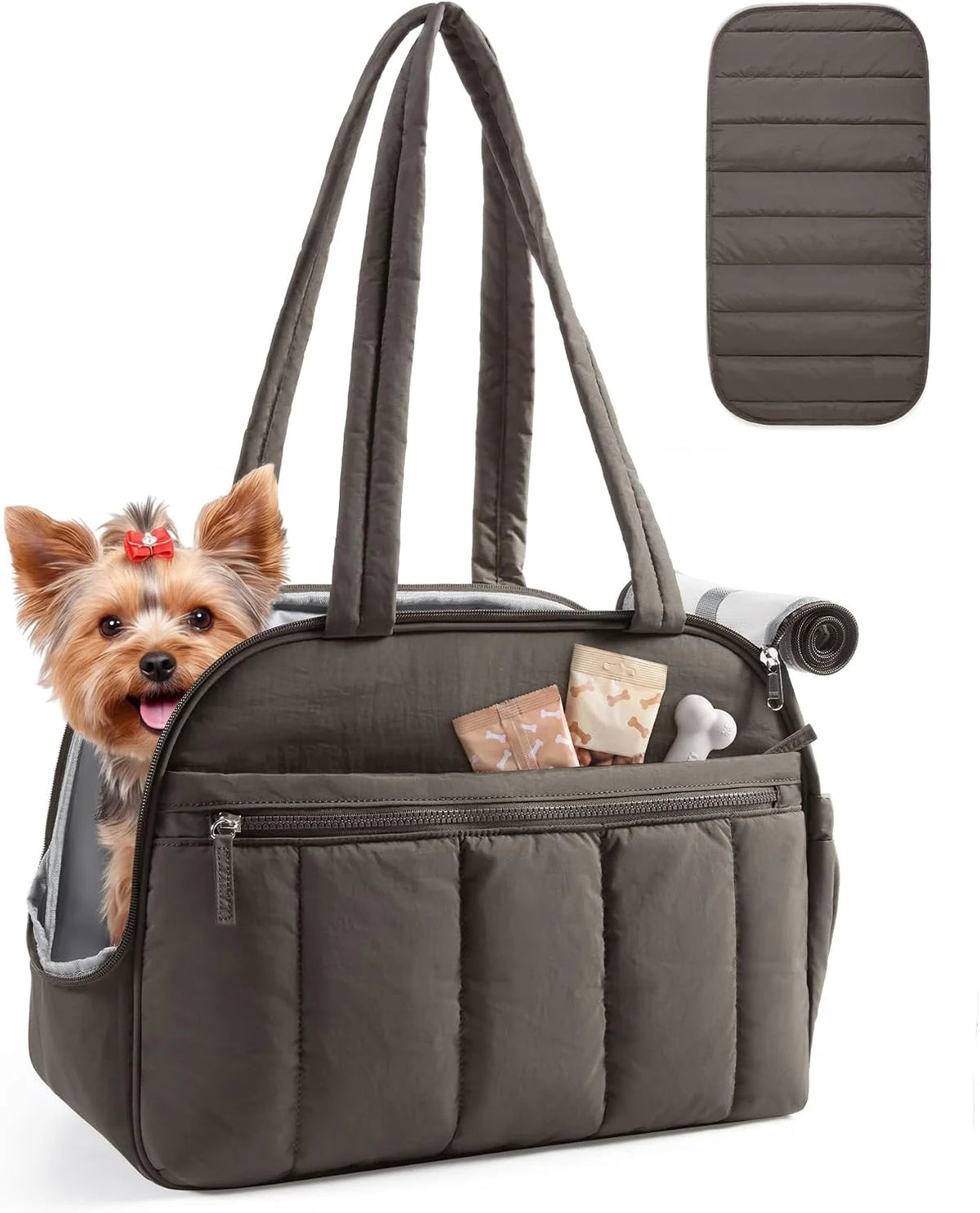 BAGSMART Dog Purse Carrier for Small Dogs Up to 13lbs Puppy Travel Tote Bag