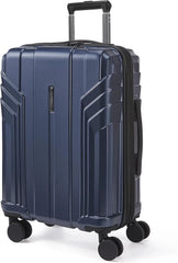 BAGSMART Expandable Carry On Luggage 22x14x9 Airline Approved, Dark Blue