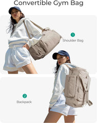 BAGSMART 4-IN-1 Gym Bag for Women Men, TSA Duffle Bag for Travel