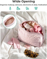 BAGSMART Small Makeup Bag, Mini Zipper Cosmetic Pouch for Purse