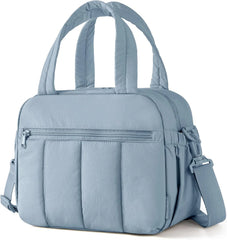 BAGSMART Puffy Lunch Bag for Women Insulated Lightweight Tote Dawn Blue