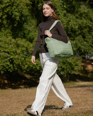 BAGSMART Puffy Tote Bag for Women, Lightweight Work Tote Handbag