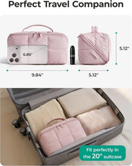 BAGSMART Quick-Access Makeup Bag, Water-Resistant Travel Toiletry Organizer