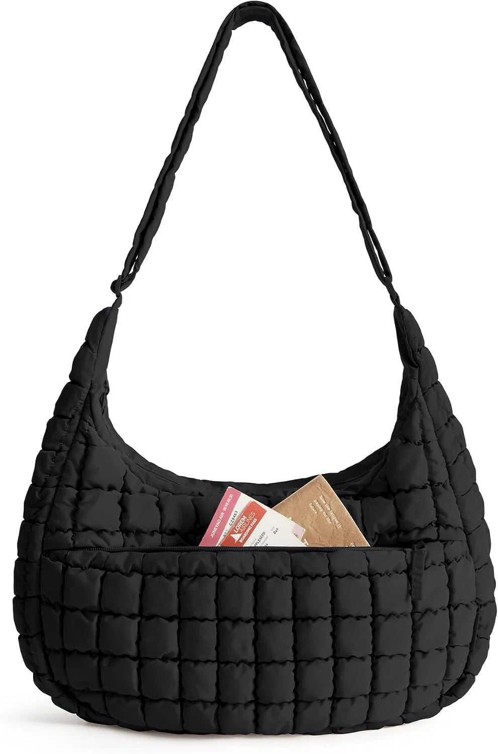 BAGSMART Quilted Crossbody Bags for Women, Travel Purses Hobo Shoulder Bag