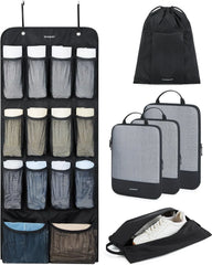 BAGSMART Hanging Compression Packing Cubes 6 Set Cruise Travel Essentials