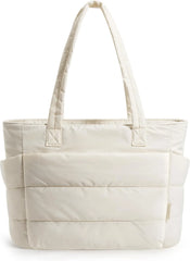 BAGSMART Puffy Tote Bag for Women, Lightweight Work Tote Handbag