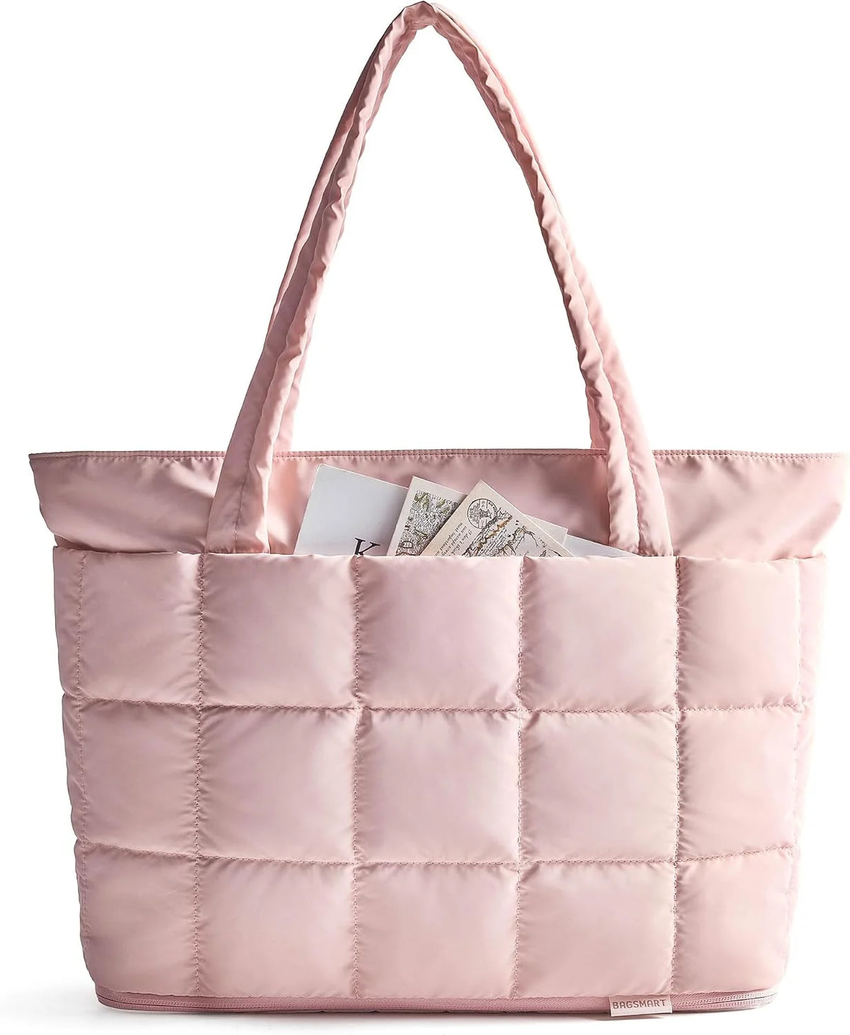 BAGSMART Expandable Tote Bag for Women, Puffer Work Tote Travel Bag