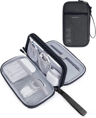 BAGSMART Electronics Travel Organizer for Cords Chargers Phones, Black
