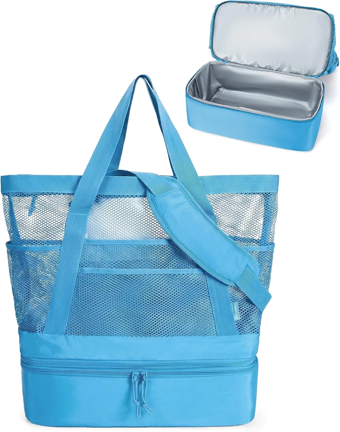 BAGSMART Beach Bag for Women, Large Beach Bag Swim Pool Bag