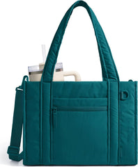 BAGSMART Boxy Tote Bag for Women, Crossbody Work Bag with Zipper