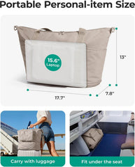 BAGSMART Foldable Travel Bag, 37L Expandable Personal Item Bag, Kelp Green