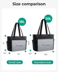 BAGSMART Puffy Tote Bag for Women, Lightweight Work Tote Handbag