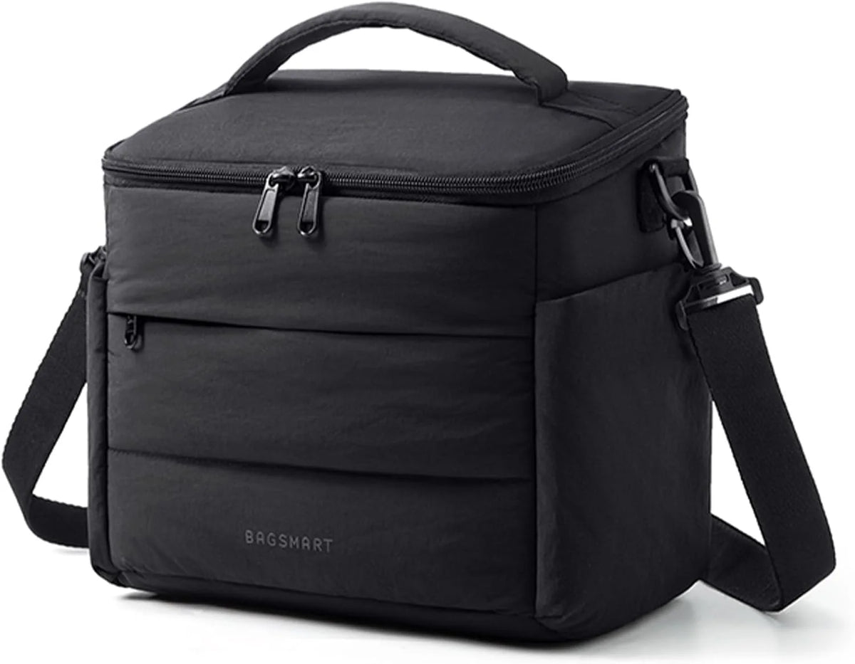 BAGSMART Lunch Box for Women, Cute Quilted Insulated Lunch Bag Sloped-lid
