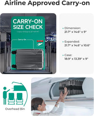 BAGSMART Expandable Carry On Luggage 22x14x9 Airline Approved, Gray