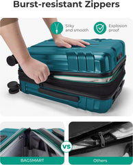 BAGSMART Carry On Luggage 22x14x9 Airline Approved, Fresh Green