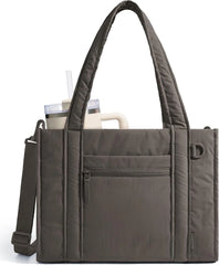 BAGSMART Boxy Tote Bag for Women, Crossbody Work Bag with Zipper