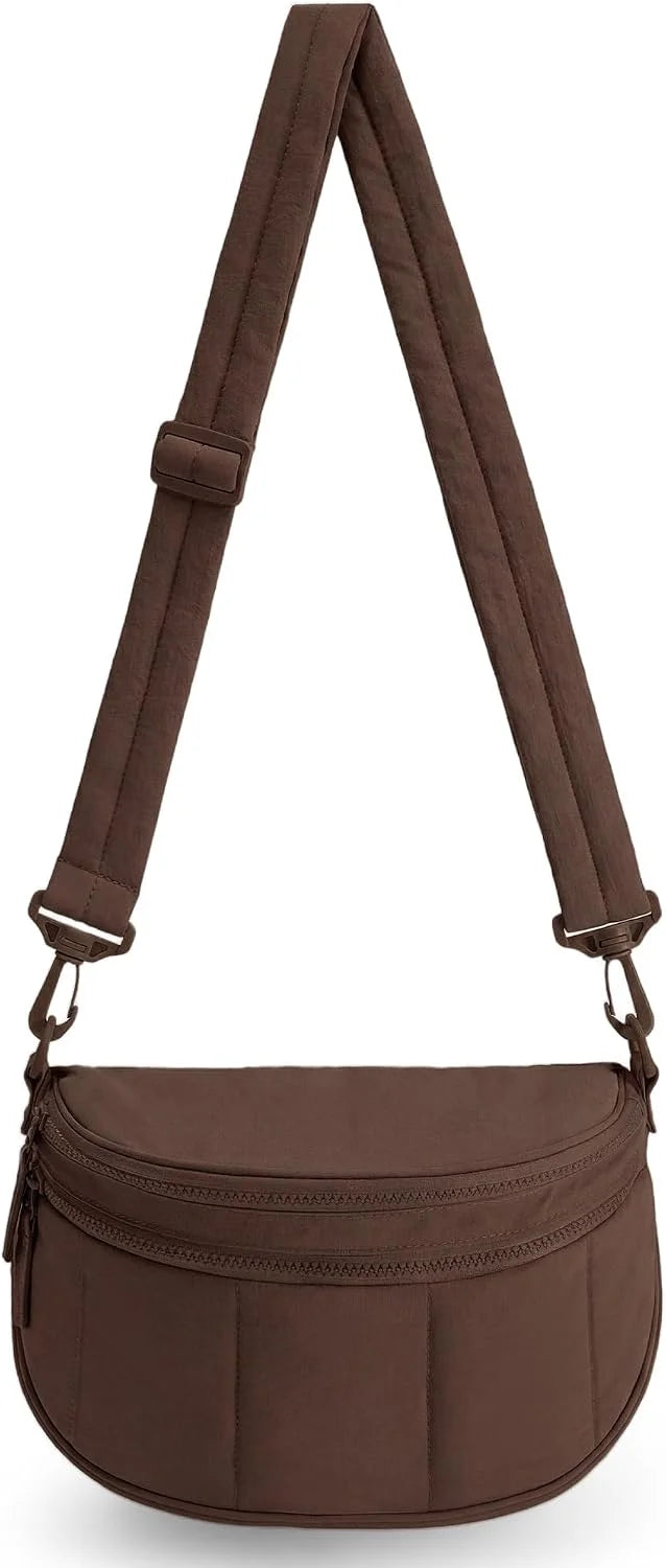 BAGSMART Crossbody Bags for Women Travel Purse, Puffer Bum Bag Handbag Wallets, Crossbody Fanny Packs for Travel & Work