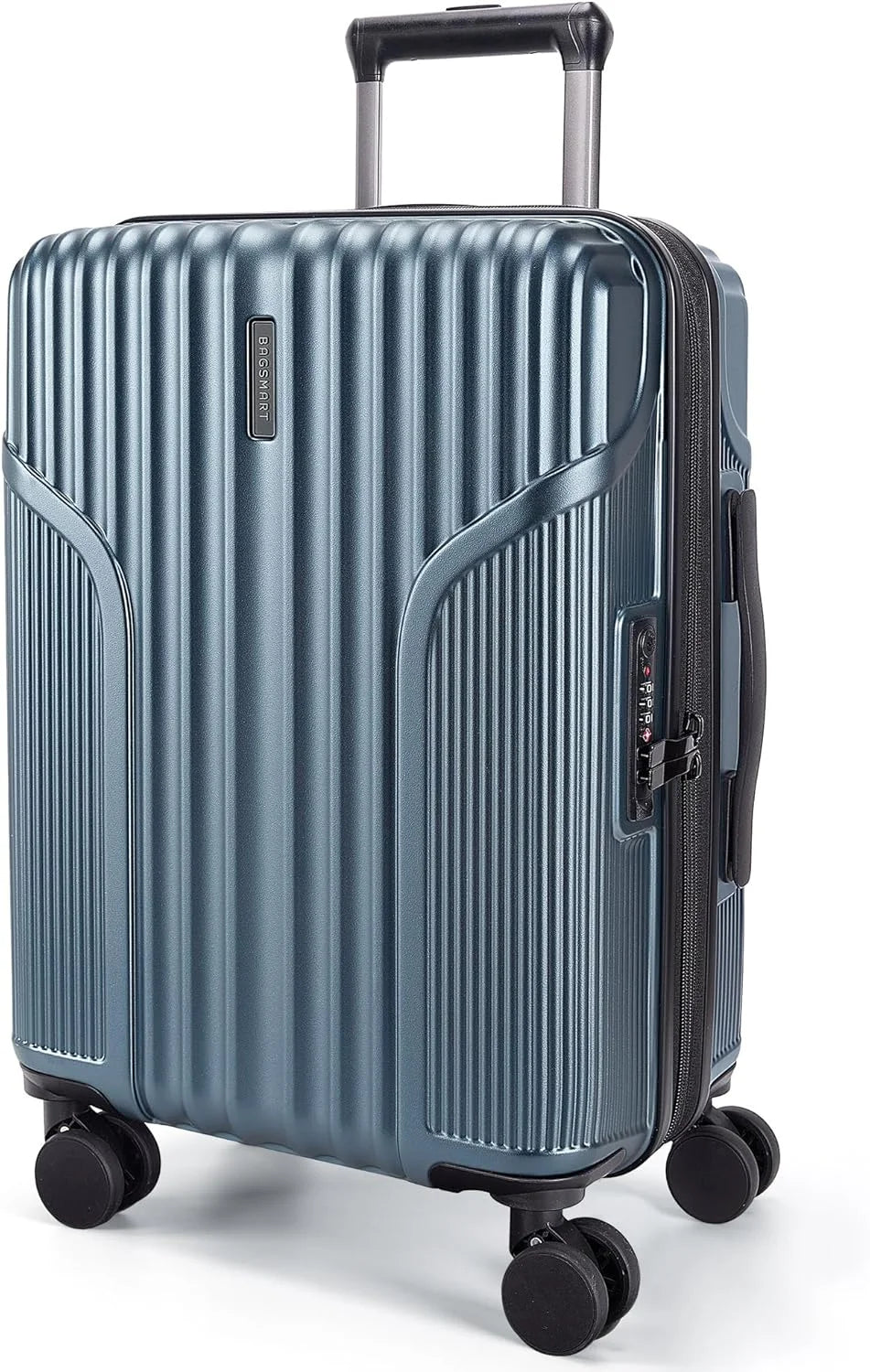 BAGSMART Carry On Luggage 22x14x9 Airline Approved, Expandable Suitcase with Wheels,Royal Blue