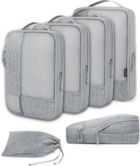 BAGSMART Compression Packing Cubes for Travel, 6 Set Luggage Organizer Bags