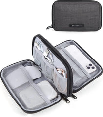 BAGSMART Electronics Travel Organizer for Cords, Zipper Pouch, Black