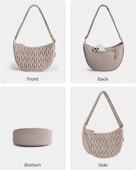 BAGSMART Small Crossbody Bag for Women Men Trendy，Quilted Crossbody Hobo Bag with Adjustable Strap and Inner Pockets