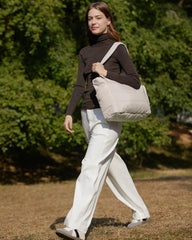 BAGSMART Puffy Tote Bag for Women, Lightweight Work Tote Handbag