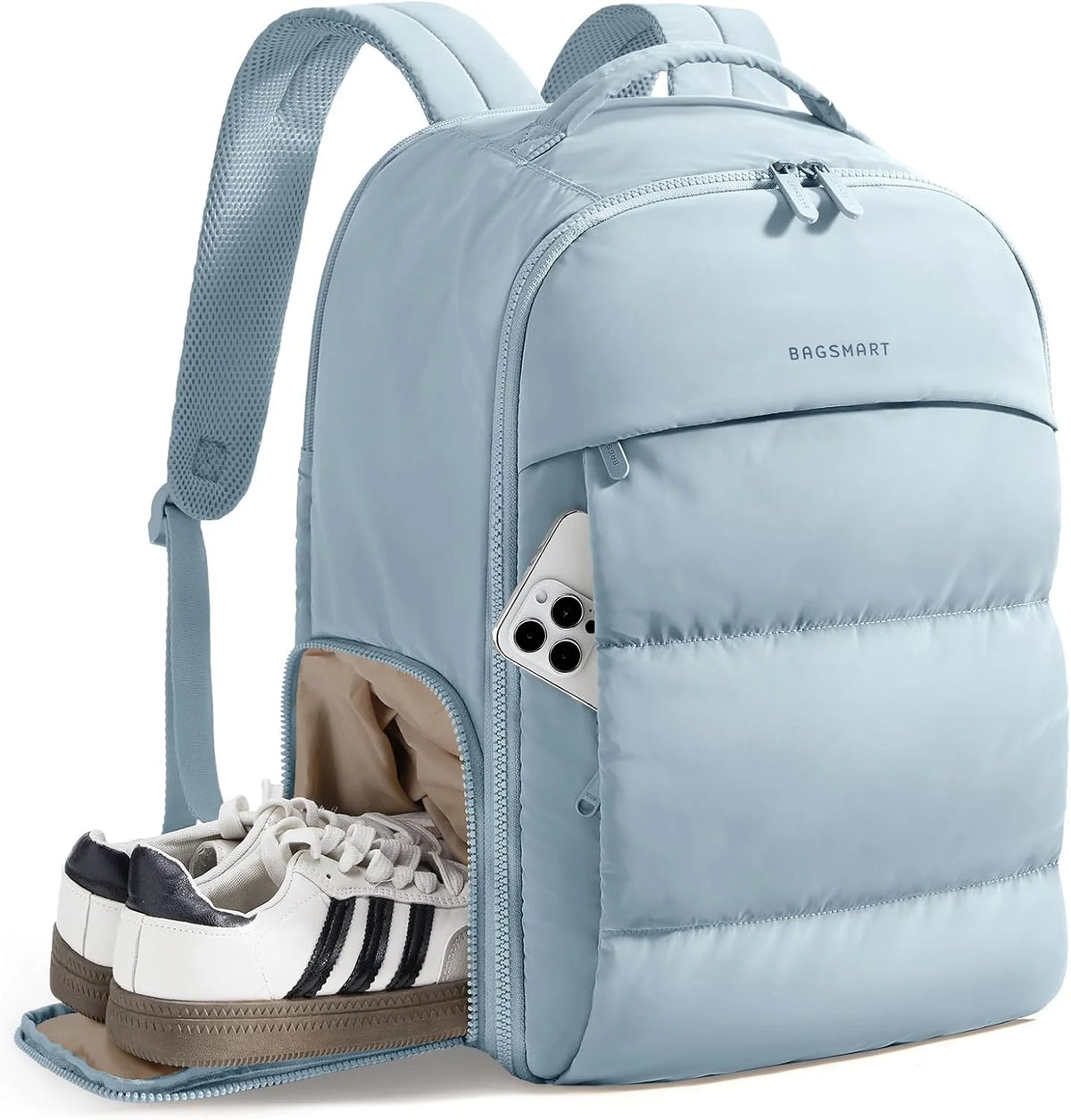 BAGSMART Travel Backpack for Women, Gym Backpack with Shoe Compartment