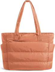 BAGSMART Puffy Tote Bag for Women, Lightweight Work Tote Handbag