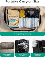 BAGSMART Rolling Duffle Bag with Wheels, Travel Duffel Luggage Bag for Women, Water Repellent Heavy Duty for Travel Camp, Brown, Medium, 48L