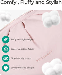 BAGSMART Makeup Bag Travel Toiletry Bag, Wide-open Zipper Pouch
