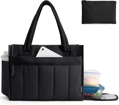 BAGSMART Tote Bag for Women Puffer 15.6 Inch Laptop Work Bag Large Purse